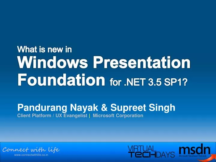 what is new in windows presentation foundation for net 3 5 sp1