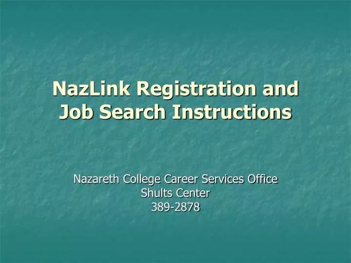 nazlink registration and job search instructions