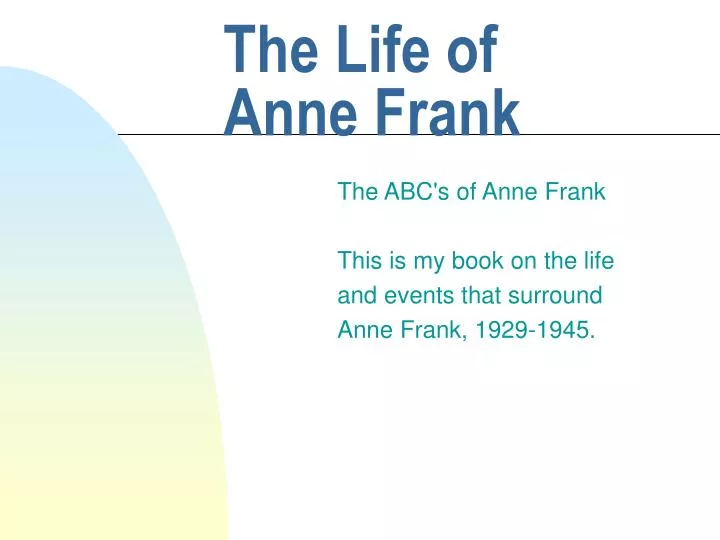 the life of anne frank