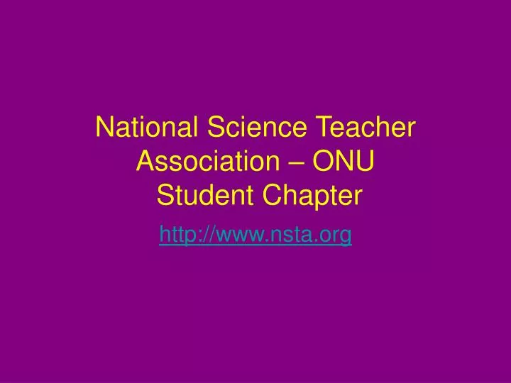 national science teacher association onu student chapter