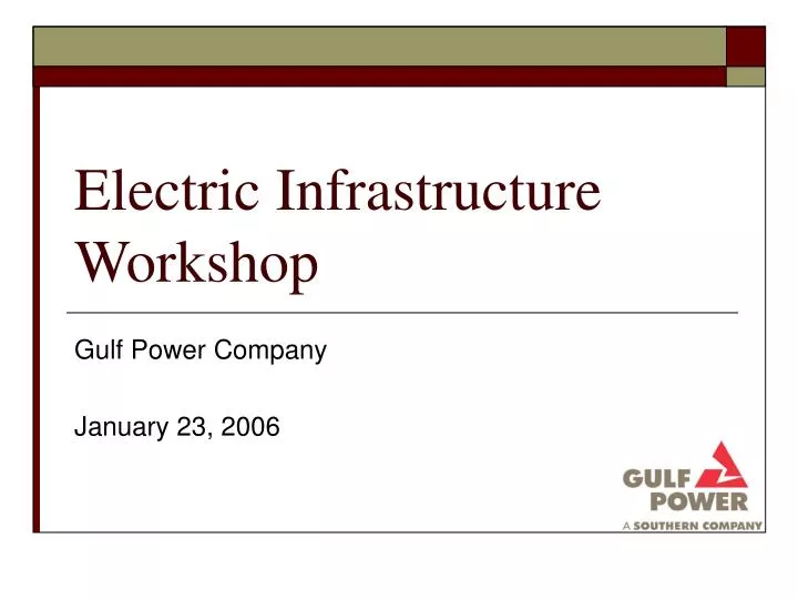 electric infrastructure workshop