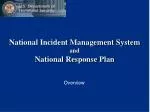 PPT - National Incident Management System And National Response Plan ...