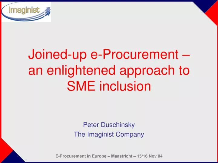 joined up e procurement an enlightened approach to sme inclusion