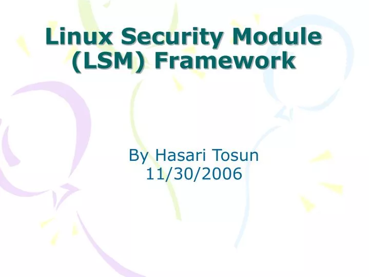 linux security module lsm framework