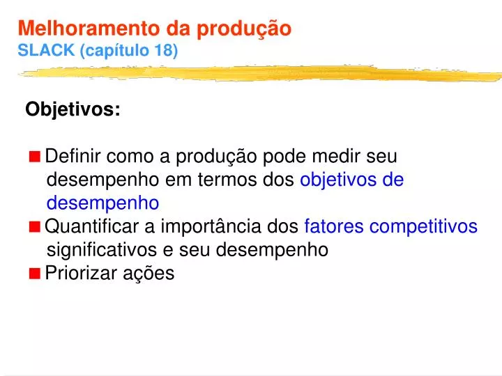 melhoramento da produ o slack cap tulo 18