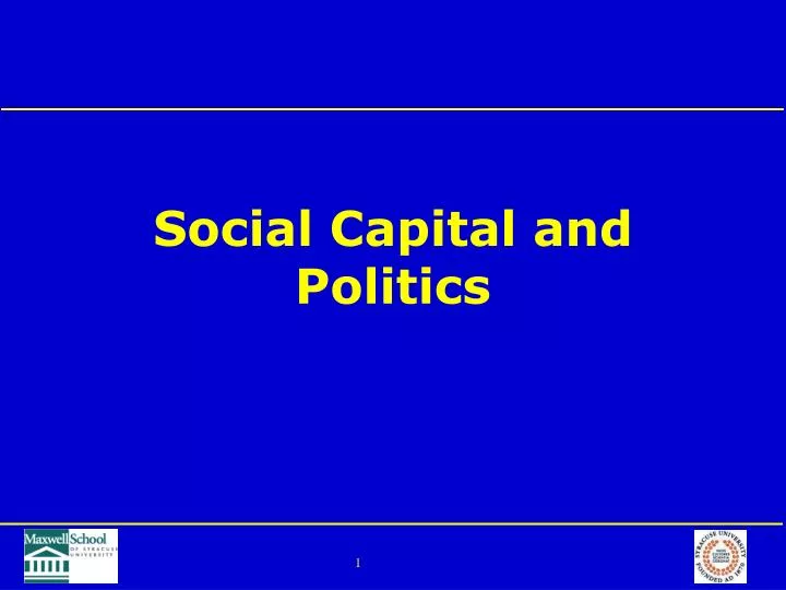 social capital and politics