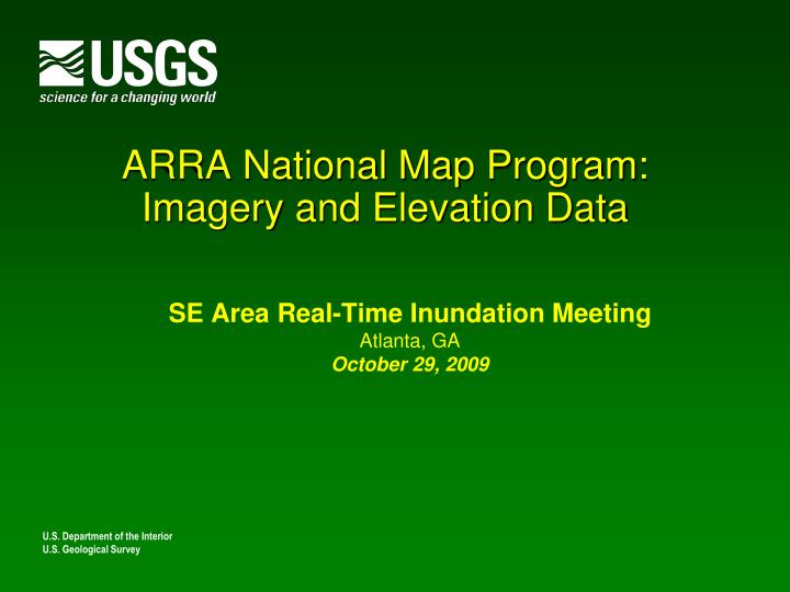 arra national map program imagery and elevation data