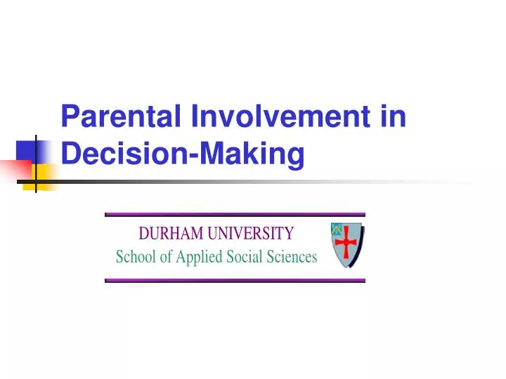 parental involvement in decision making
