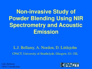 Non-invasive Study of Powder Blending Using NIR Spectrometry and Acoustic Emission