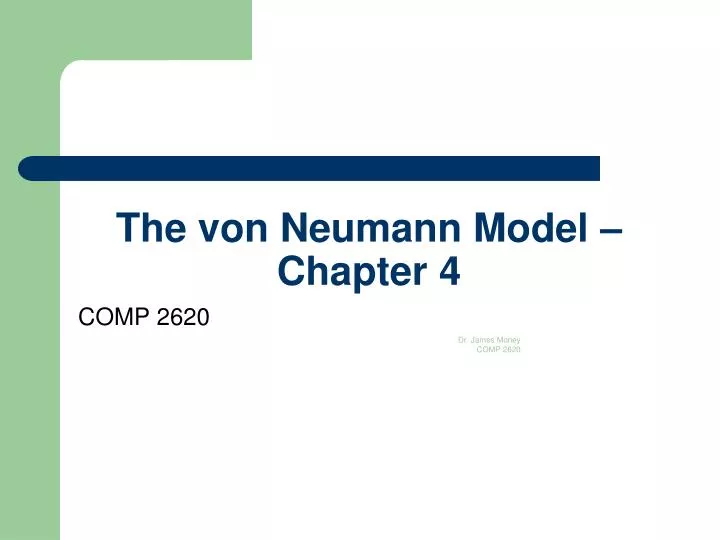 the von neumann model chapter 4