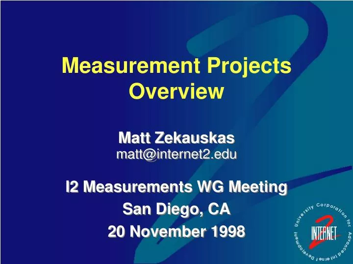 measurement projects overview