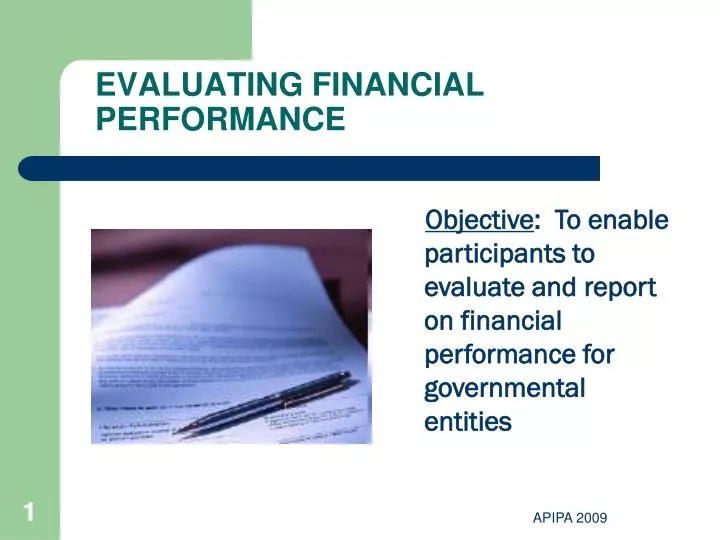 evaluating financial performance