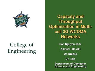 Capacity and Throughput Optimization in Multi-cell 3G WCDMA Networks