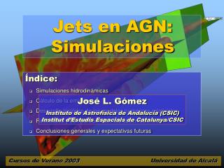 Jets en AGN: Simulaciones