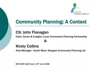 Community Planning: A Context