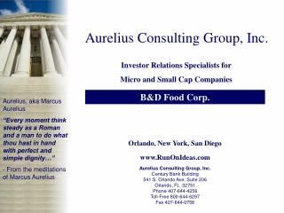 Aurelius Consulting Group, Inc.