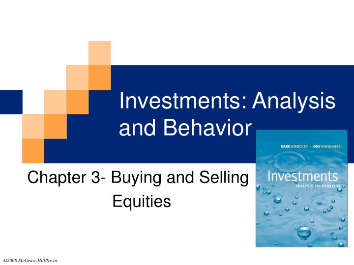 investments analysis and behavior