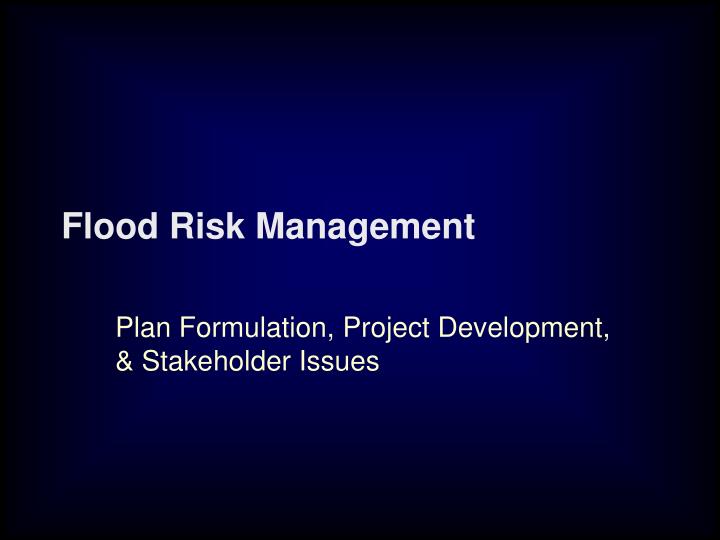 flood risk management