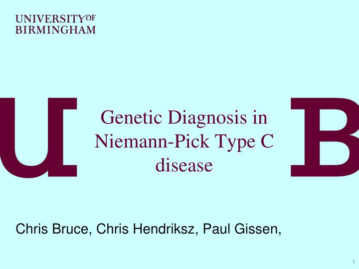 genetic diagnosis in niemann pick type c disease
