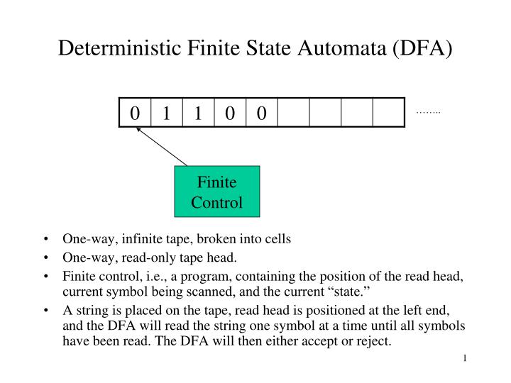 deterministic finite state automata dfa