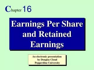 Earnings Per Share and Retained Earnings