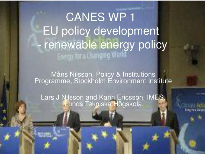 canes wp 1 eu policy development renewable energy policy