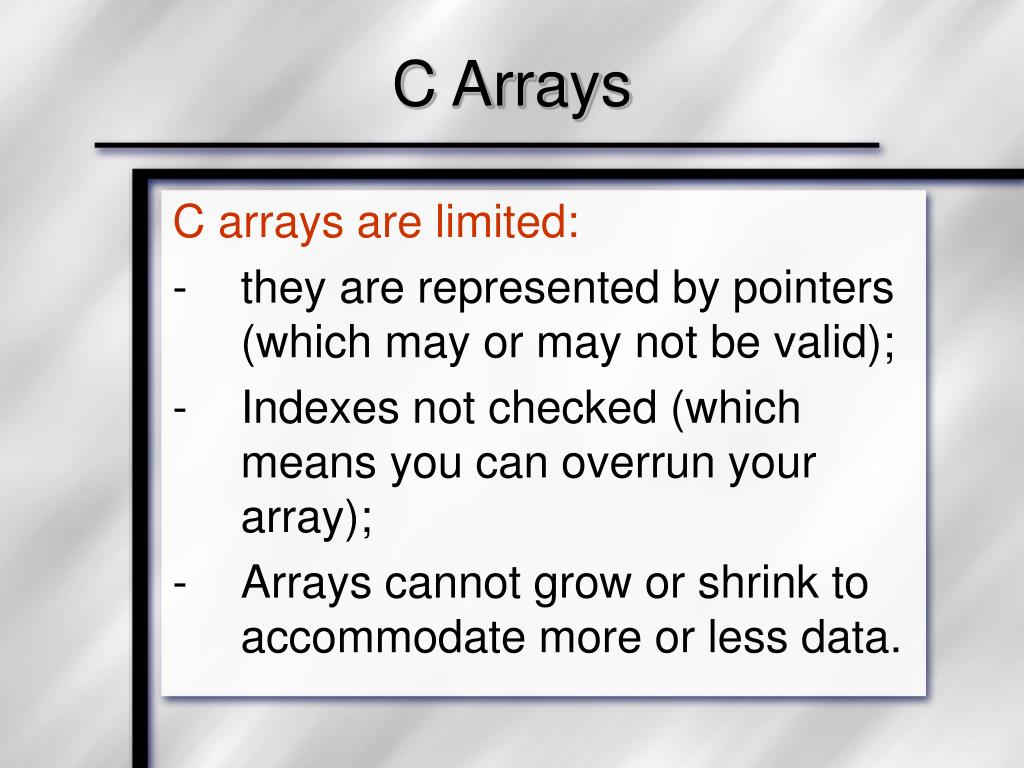 PPT - C Arrays PowerPoint Presentation, free download - ID:461879