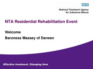 NTA Residential Rehabilitation Event