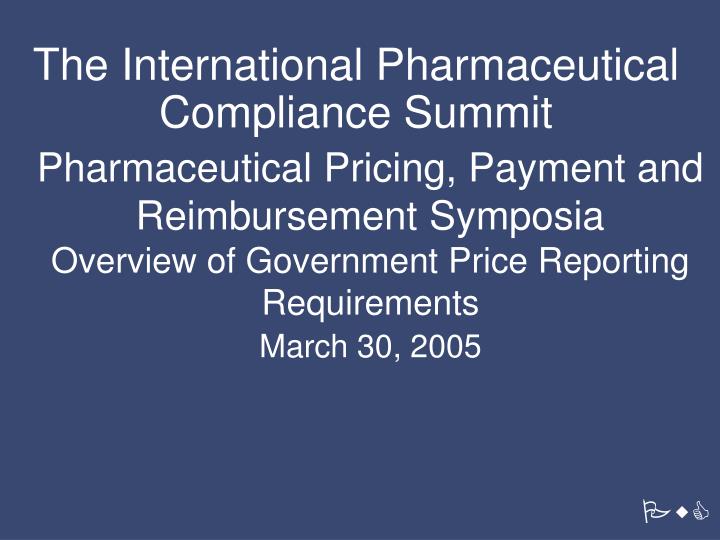 the international pharmaceutical compliance summit