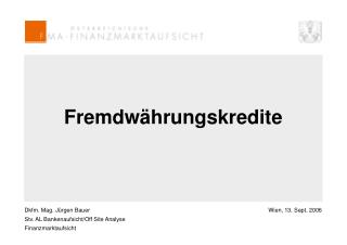 fremdw hrungskredite