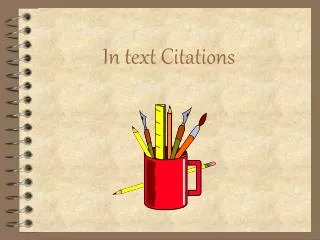 In text Citations