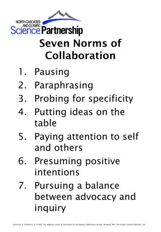 Seven Norms of Collaboration