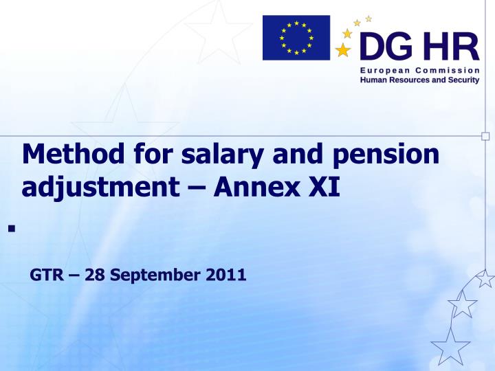 method for salary and pension adjustment annex xi