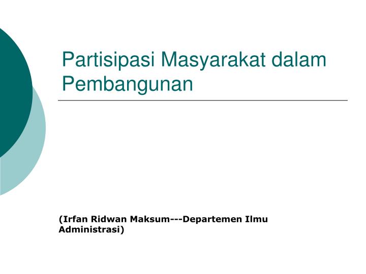 partisipasi masyarakat dalam pembangunan