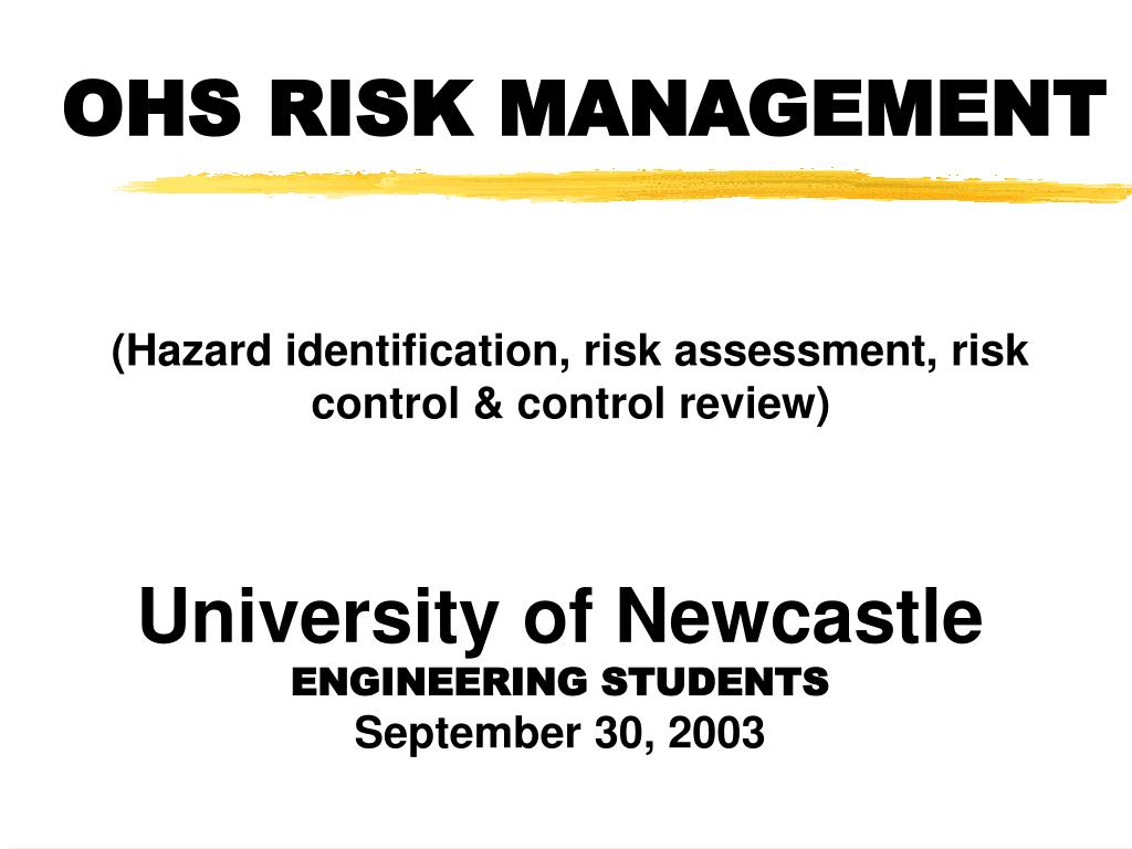 PPT - OHS RISK MANAGEMENT PowerPoint Presentation, free download - ID ...