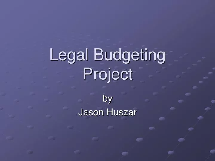 legal budgeting project