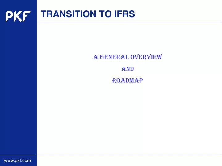 transition to ifrs