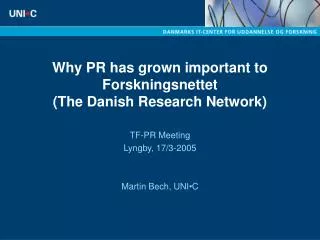 Why PR has grown important to Forskningsnettet (The Danish Research Network)