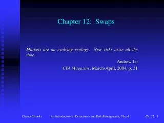 Chapter 12: Swaps