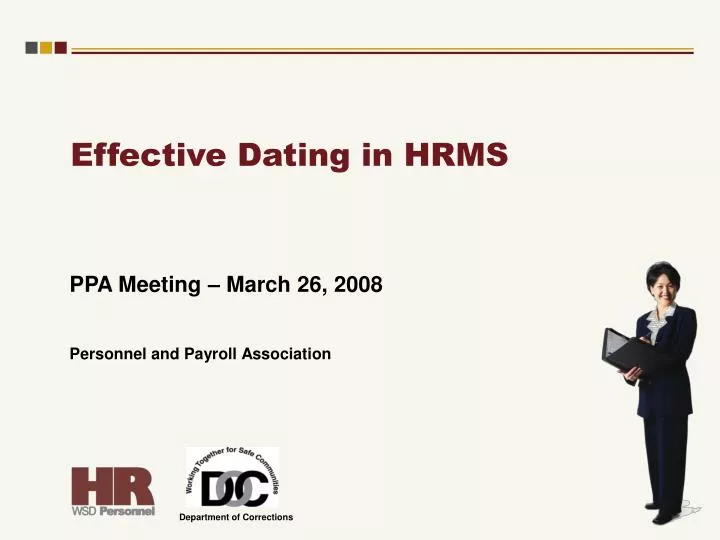 effective dating in hrms