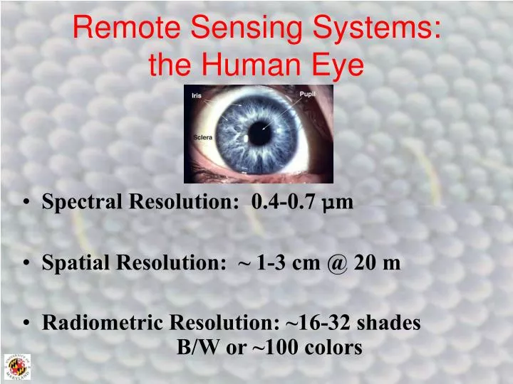 remote sensing systems the human eye