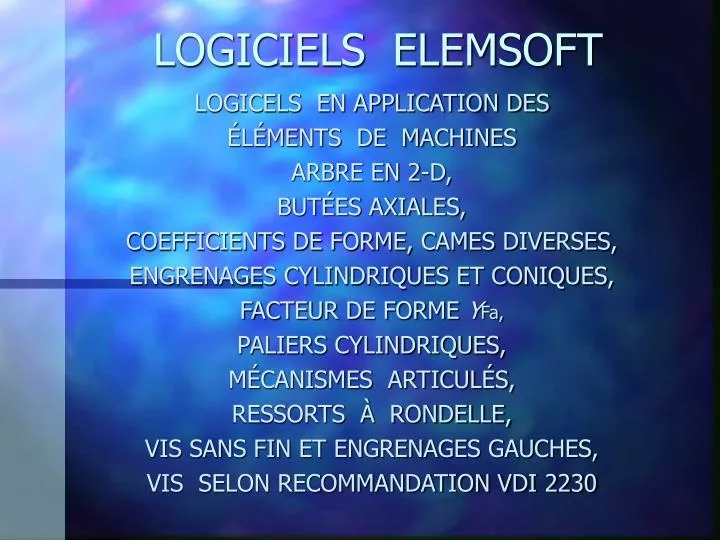 logiciels elemsoft