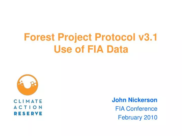 forest project protocol v3 1 use of fia data