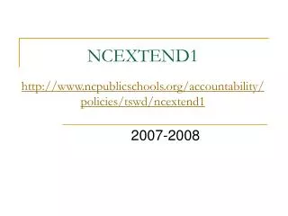 NCEXTEND1 ncpublicschools/accountability/policies/tswd/ncextend1