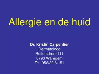 Allergie en de huid