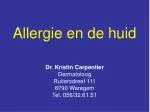 Allergie en de huid - slide 1