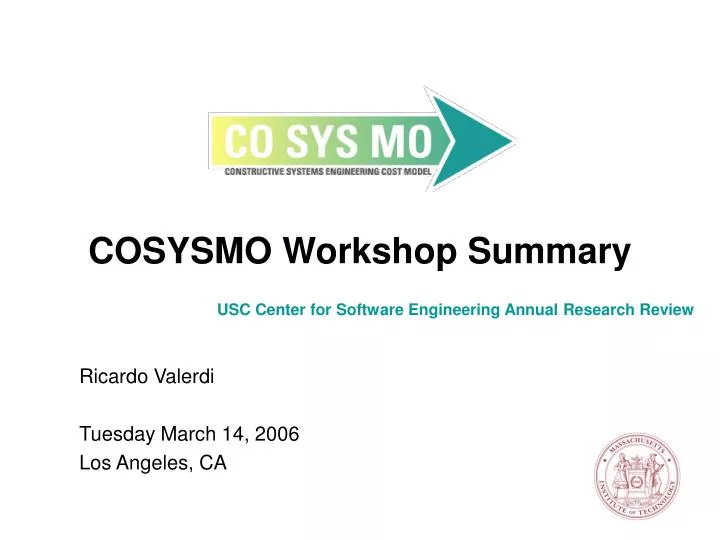 cosysmo workshop summary