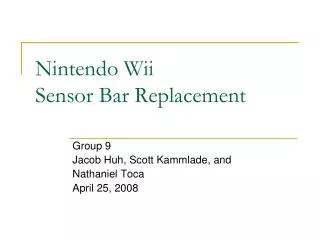 Nintendo Wii Sensor Bar Replacement
