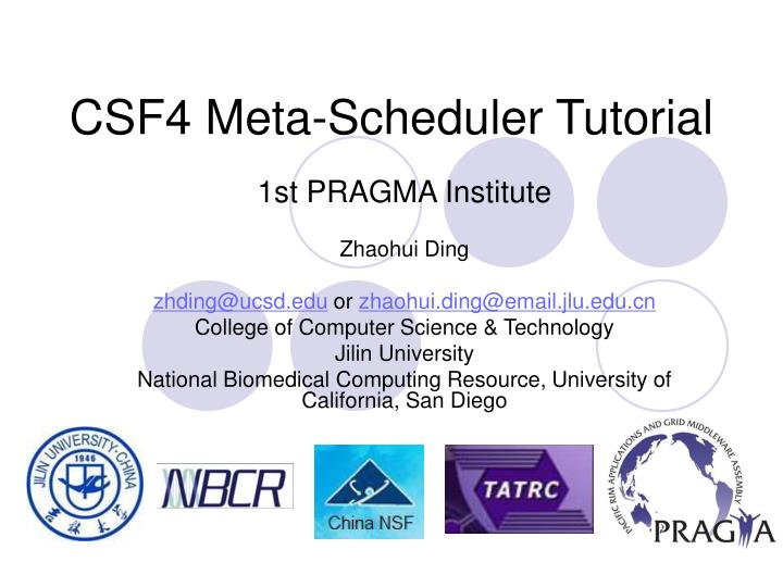 csf4 meta scheduler tutorial