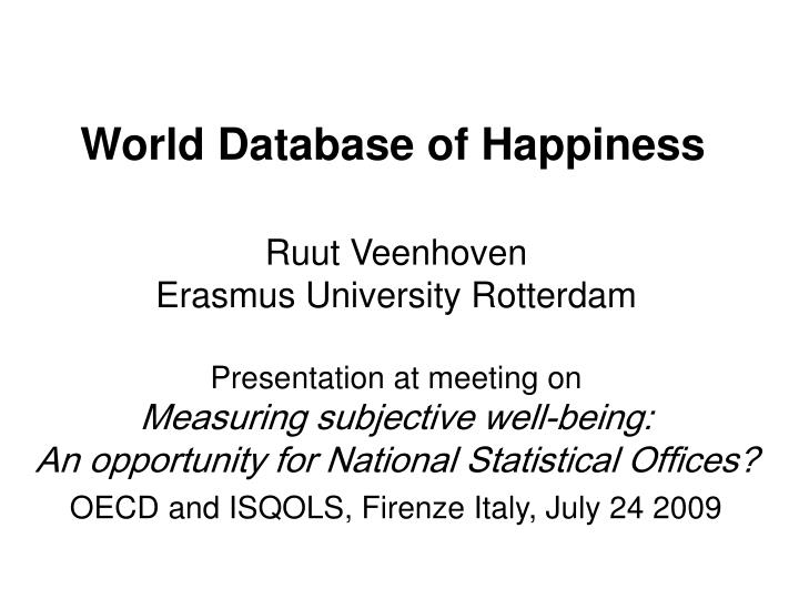 world database of happiness